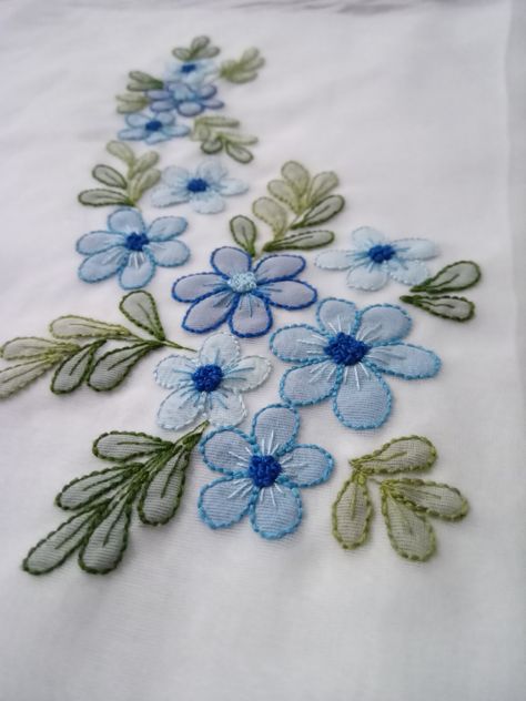 Shadow work embroidery
